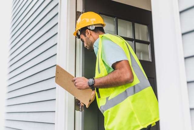 person inspecting a door frame (9)