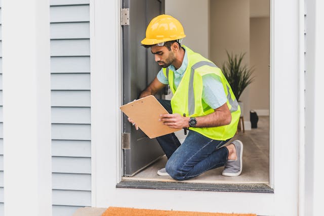 person inspecting a door frame (7)