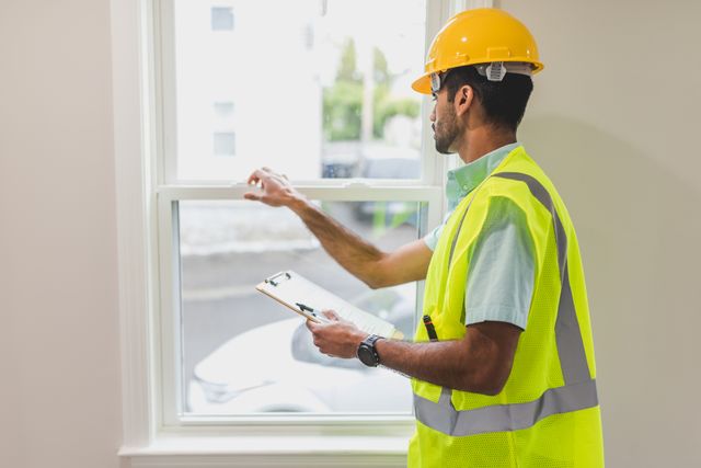 person inspecting a window sill (2)